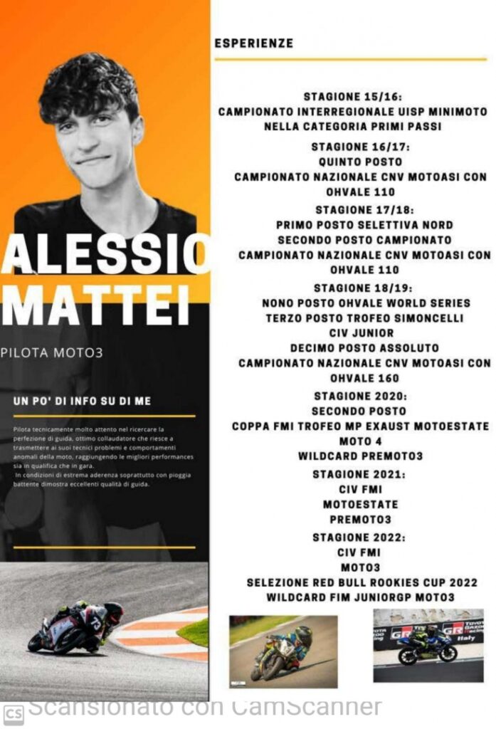 Talento Emergente del Motociclismo: Alessio Mattei